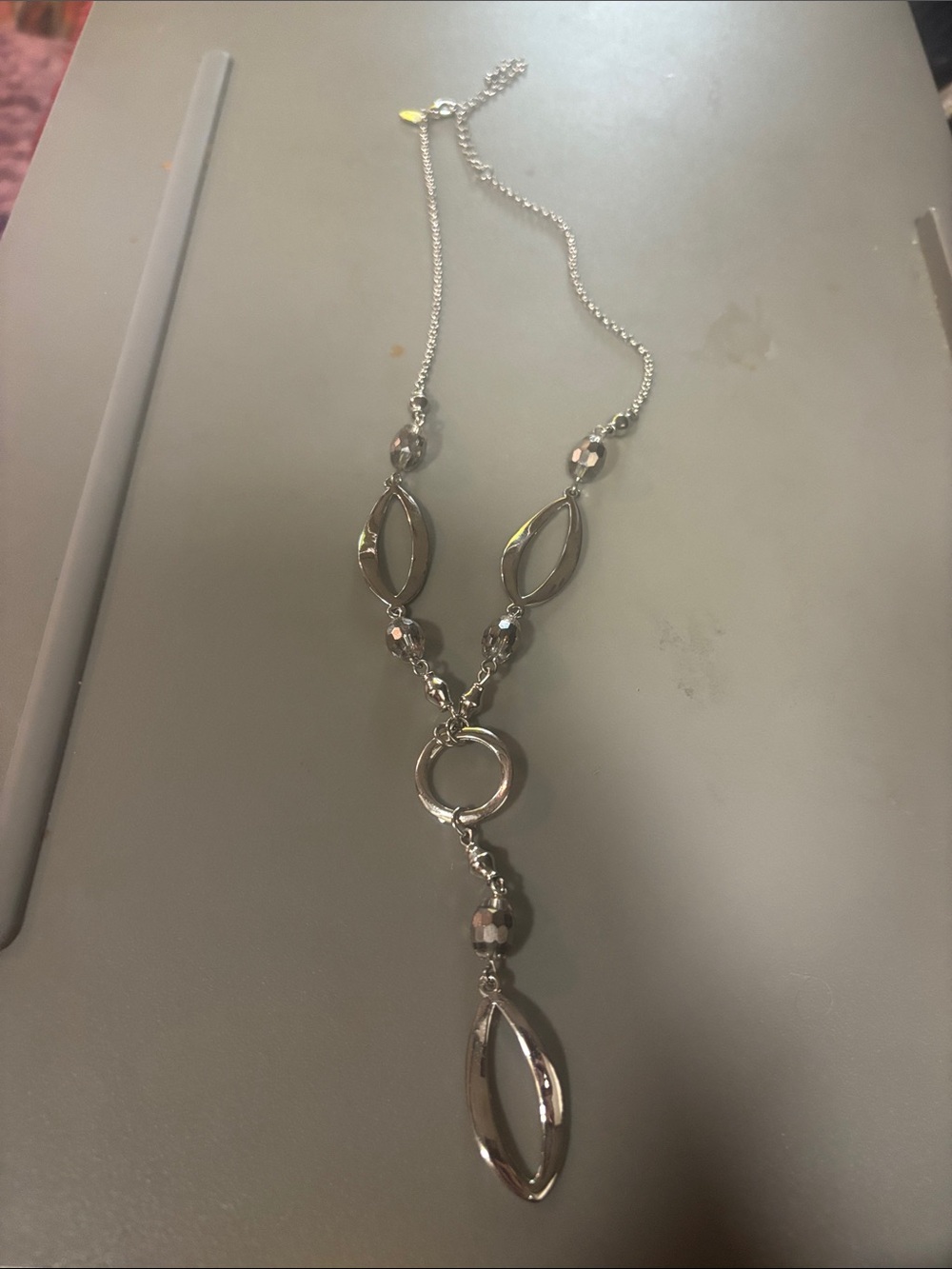 Lia Sophia Silver-Tone Long Drop Necklace